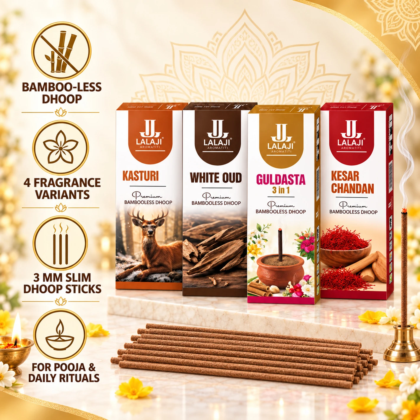 Lalaji Agarbatti Aromatics Bambooless Dhoop - Image 3