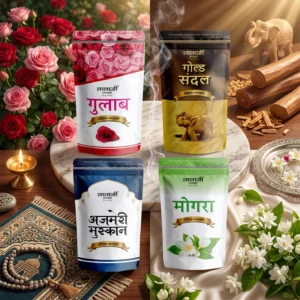 Lalaji Agarbatti Pack of 4 Combo for Daily Pooja